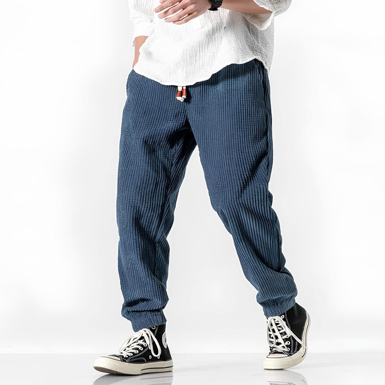 Pantaloni da Jogging in Velluto a Coste Oversize