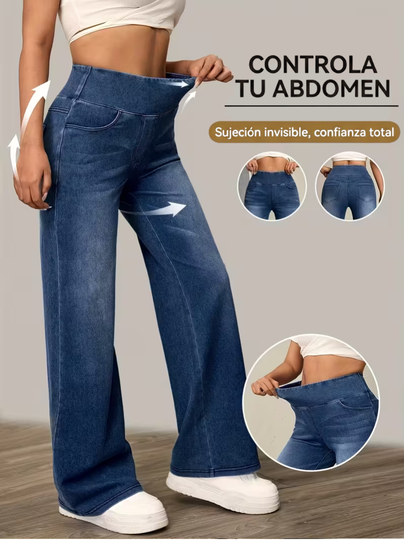 Pantaloni larghi con controllo della pancia.