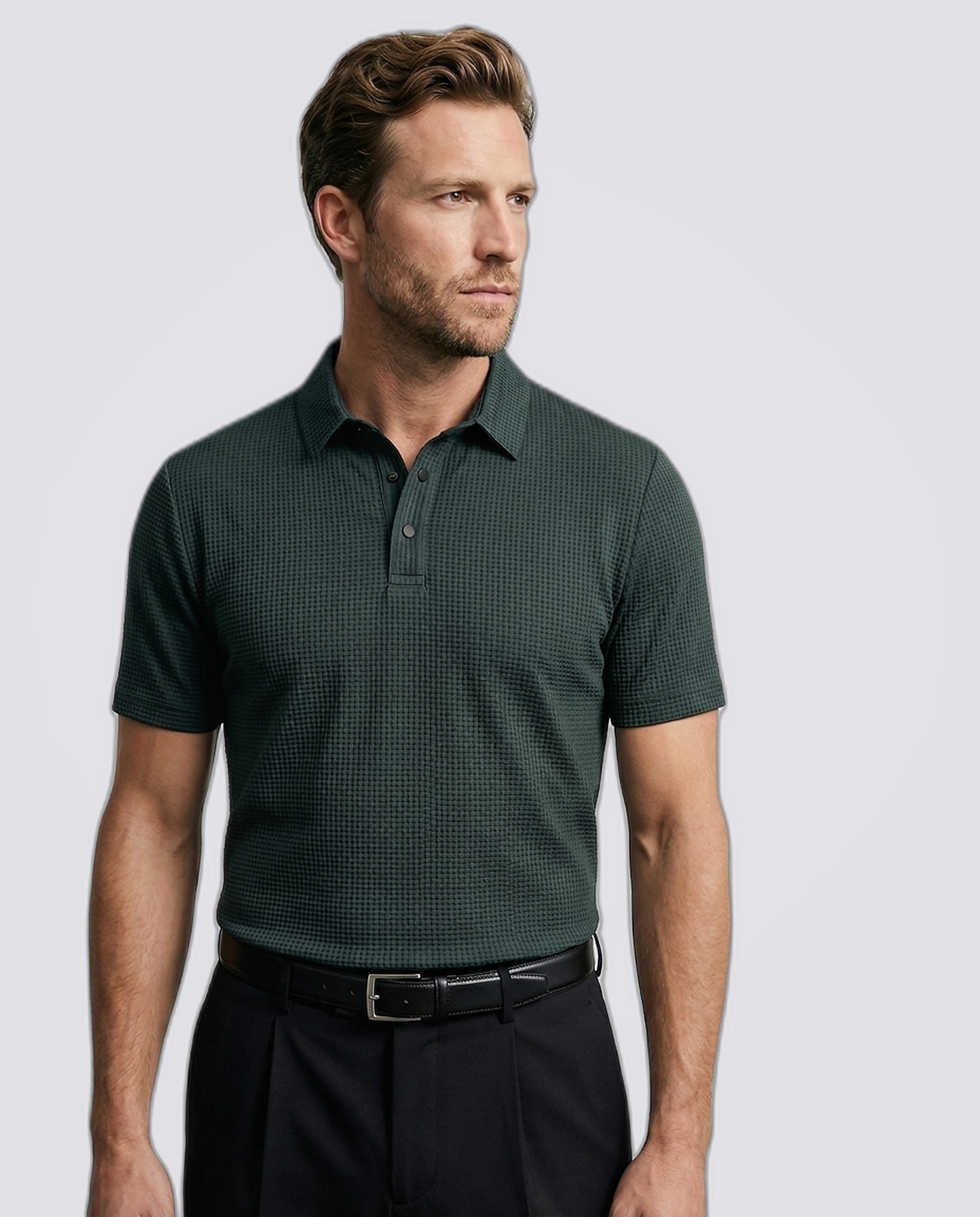 Polo in tessuto elasticizzato fresco