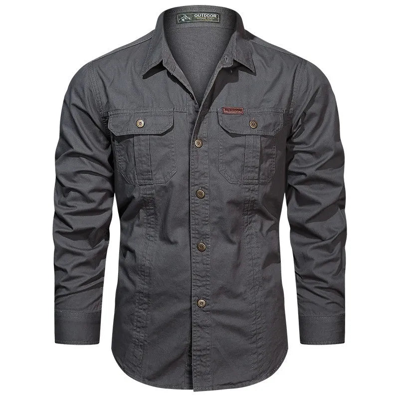 Camicia di cotone a maniche lunghe