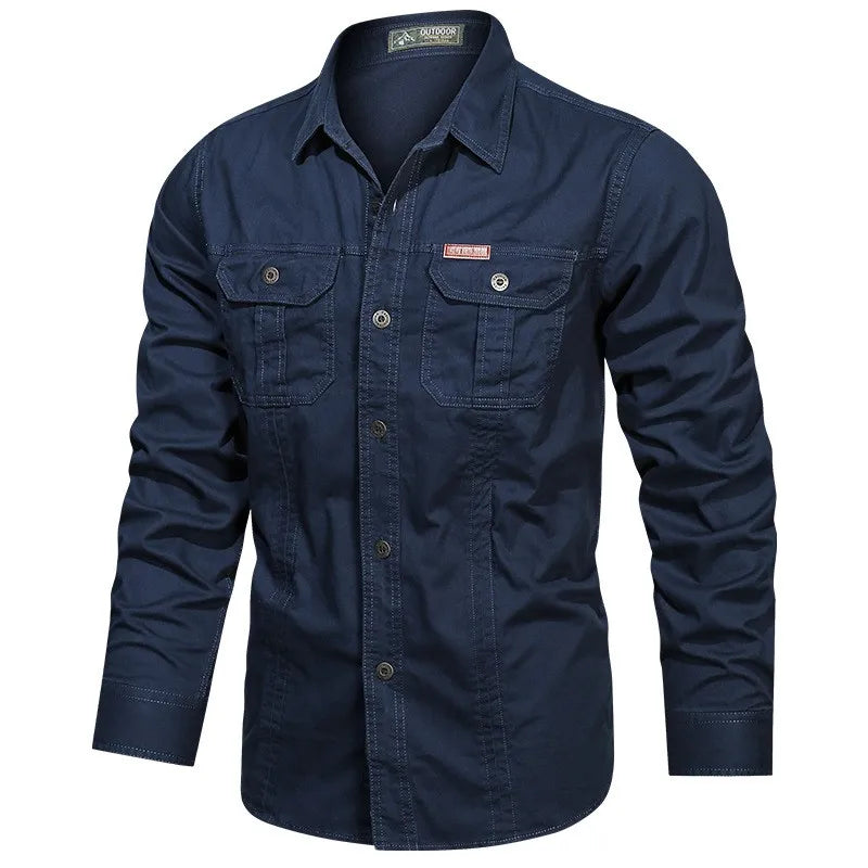 Camicia di cotone a maniche lunghe