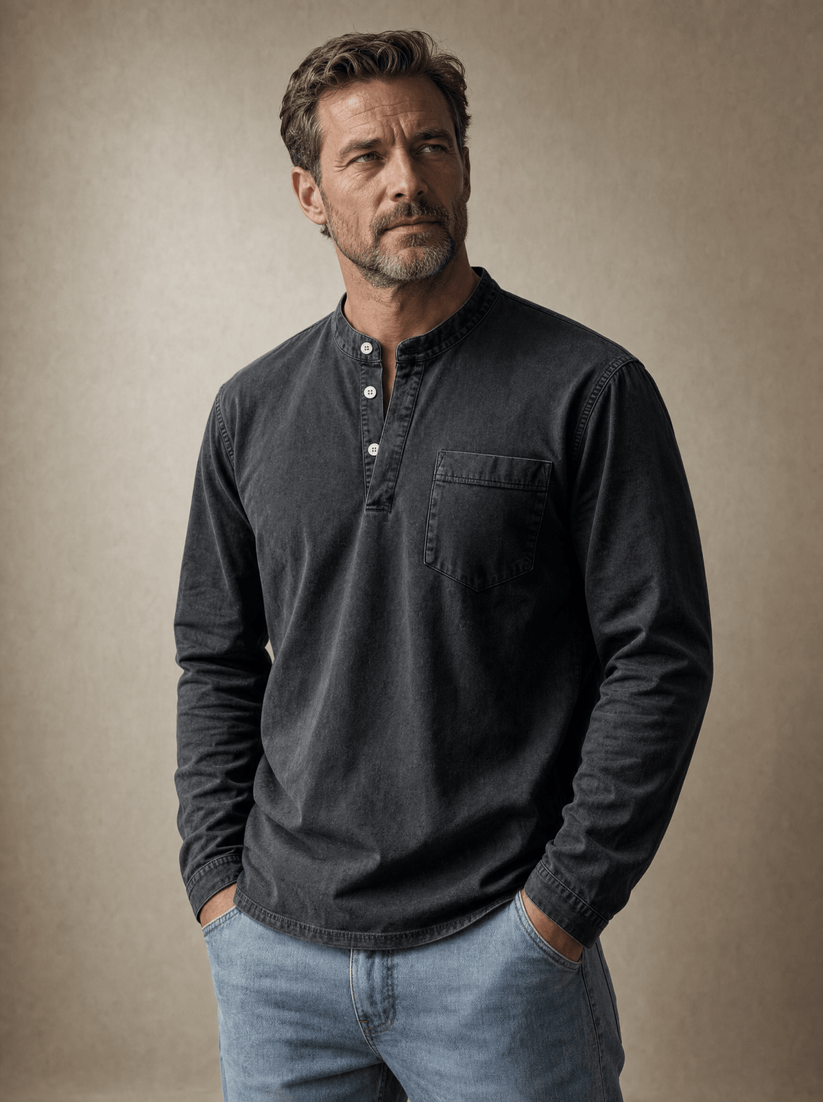 Henley a maniche lunghe Saltwater