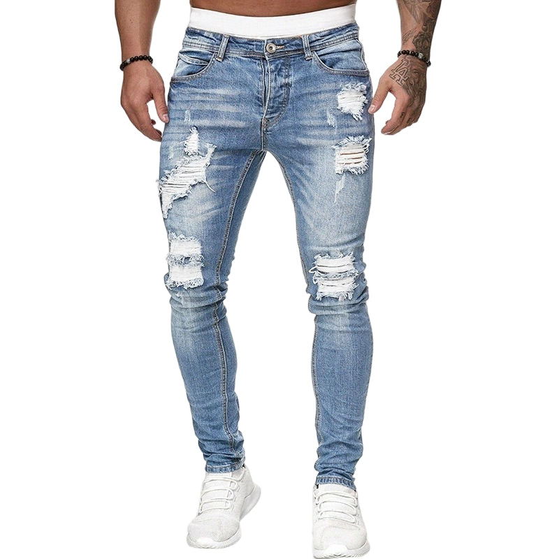Jeans strappati elasticizzati