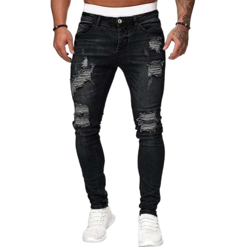 Jeans strappati elasticizzati