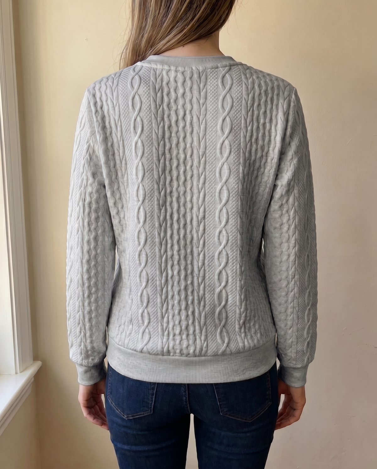 Felpa con cerniera e trama in rilievo – Elegante e comoda