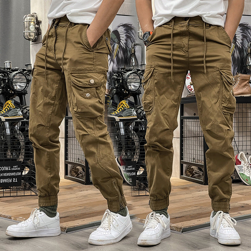Pantaloni Cargo Blu Scuro Multitasche