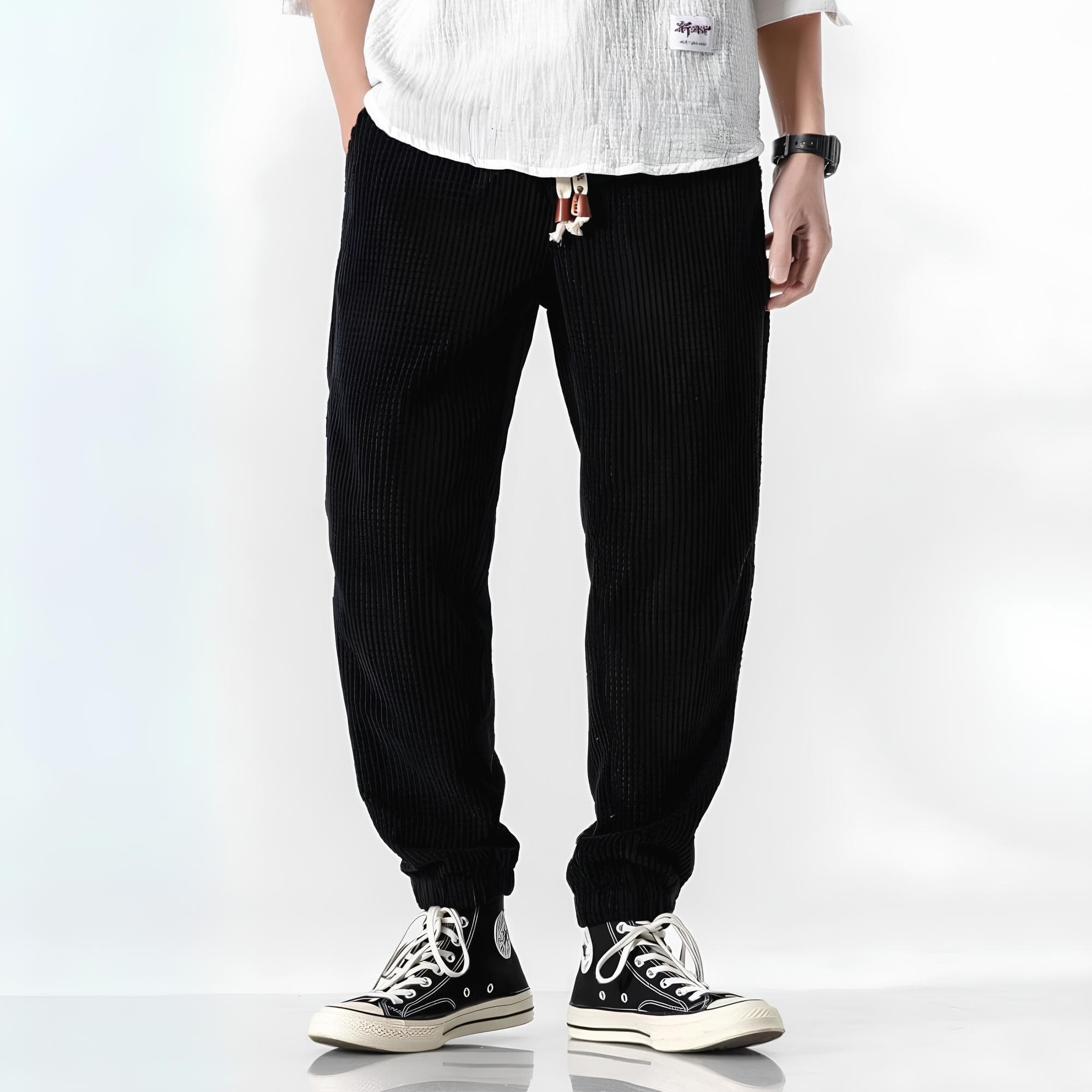 Pantaloni da Jogging in Velluto a Coste Oversize
