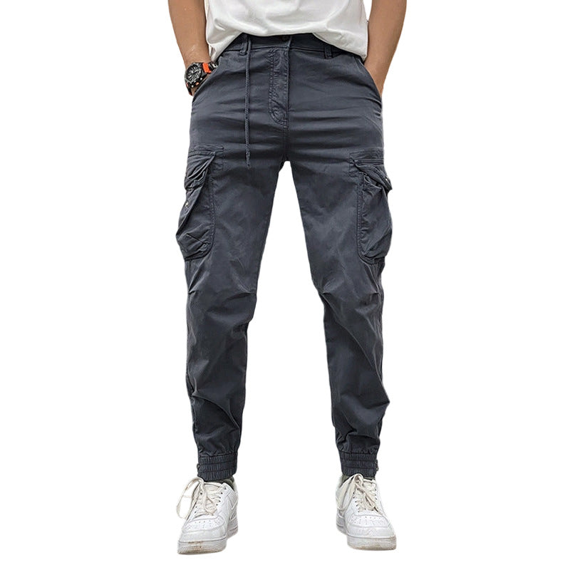 Pantaloni Cargo Blu Scuro Multitasche