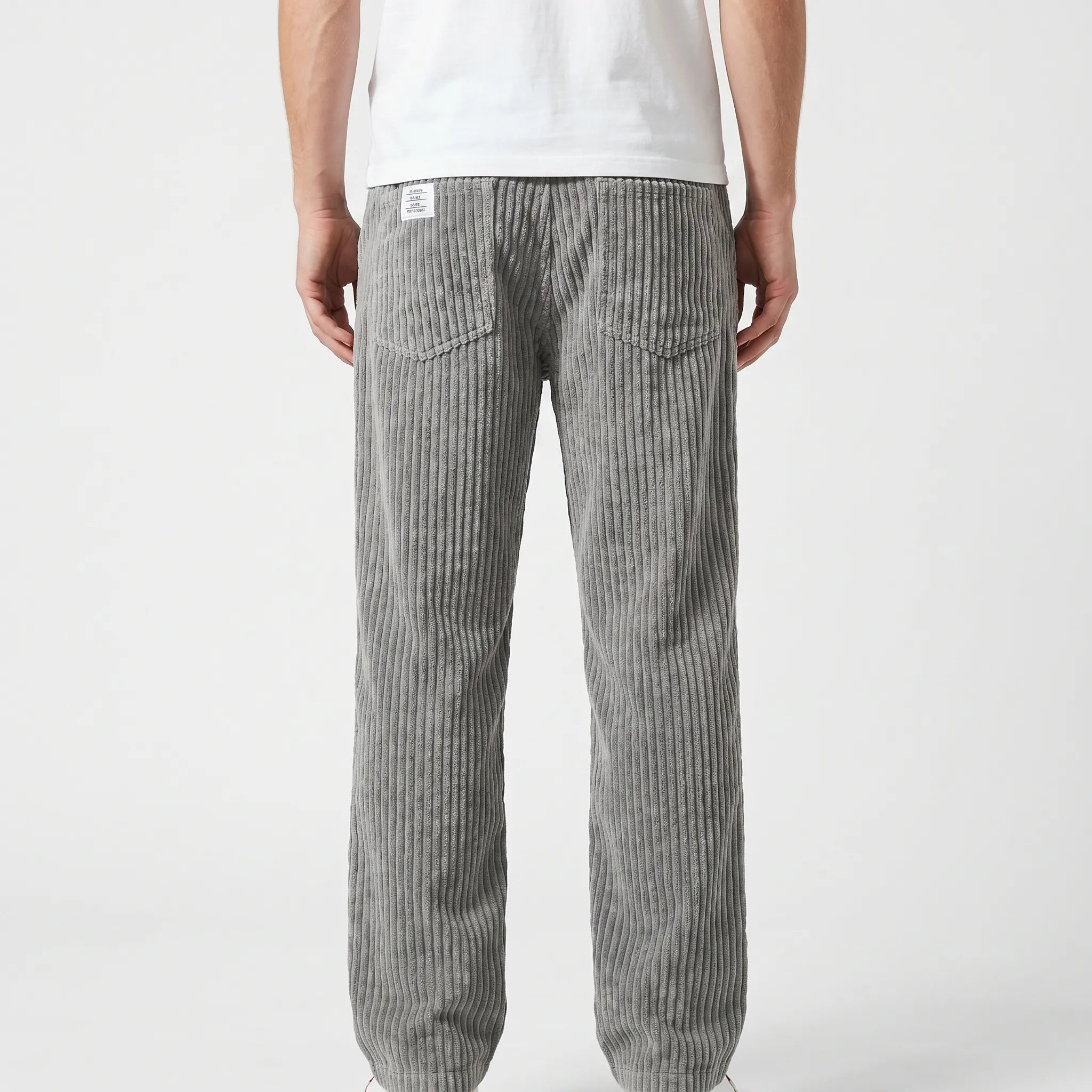 Pantaloni in velluto a costine con vita elasticizzata