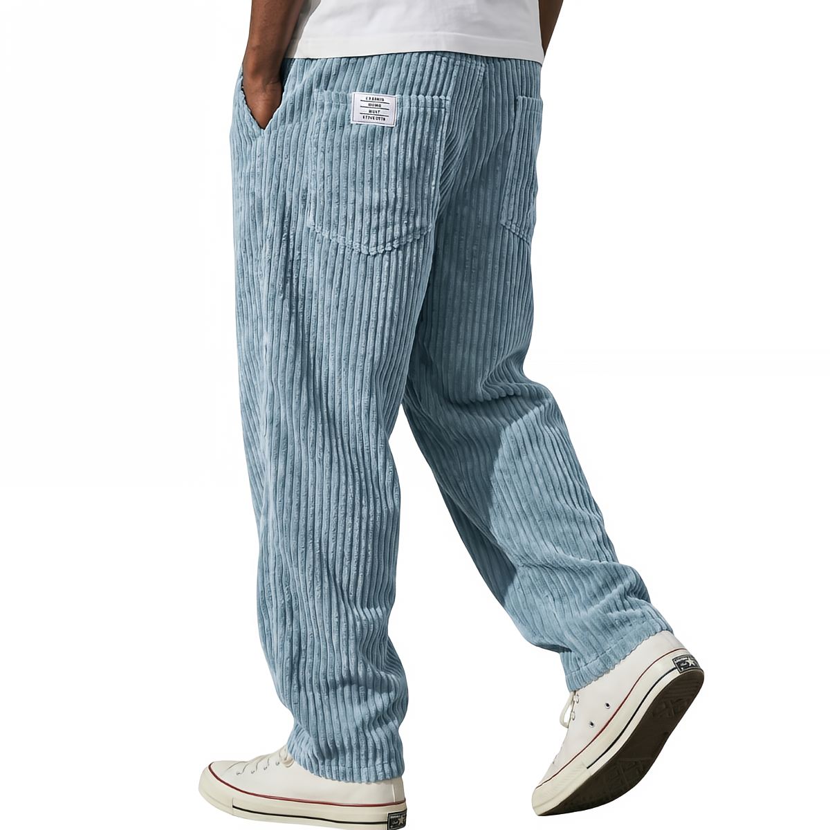 Pantaloni in velluto a costine con vita elasticizzata