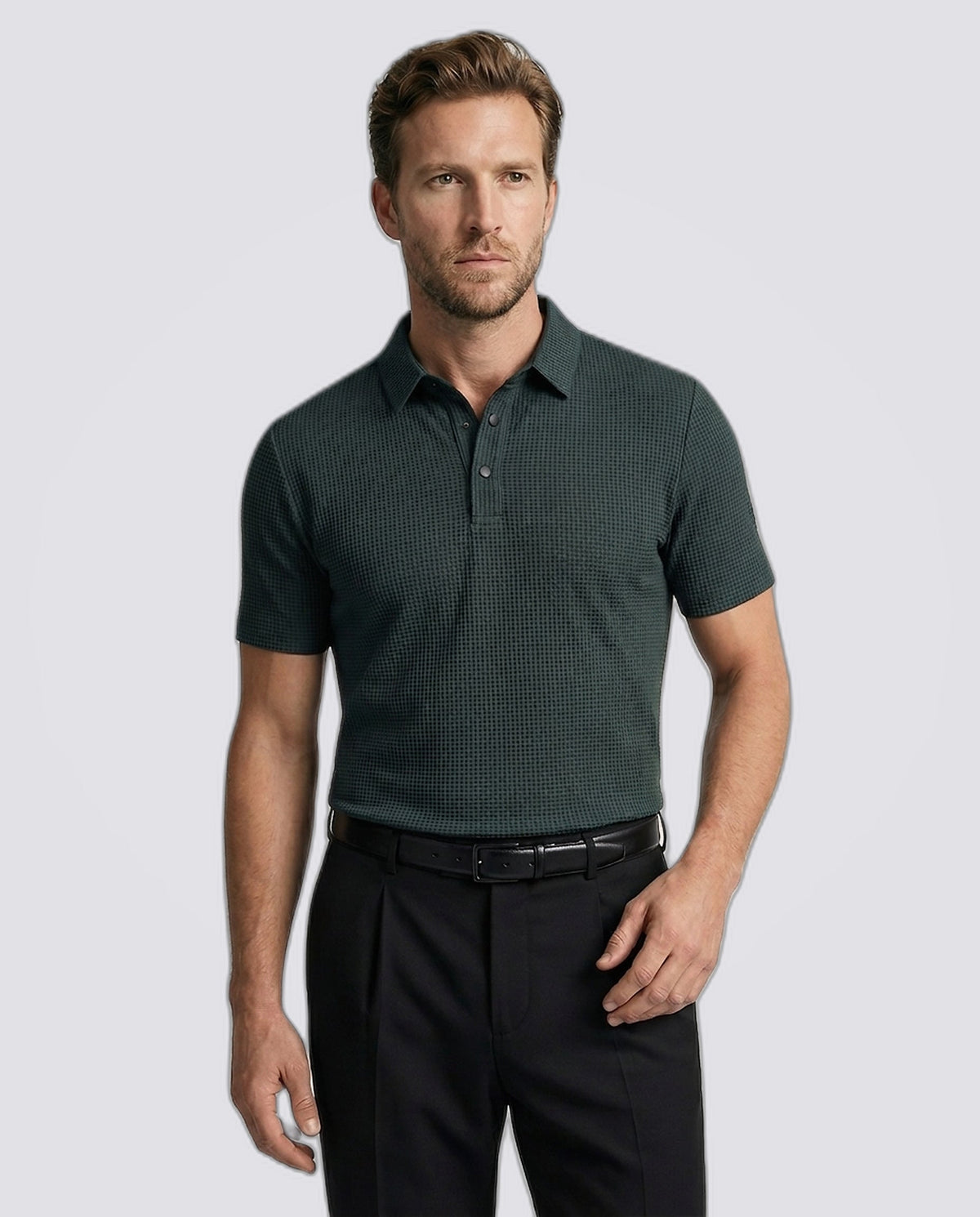 Polo in tessuto elasticizzato fresco