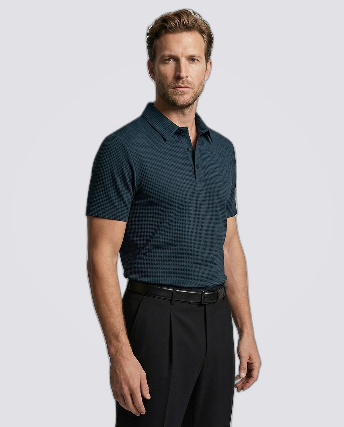 Polo in tessuto elasticizzato fresco