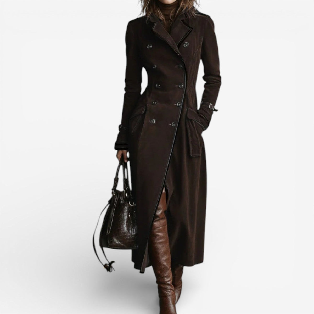 Natalia™ | Trench Vogue in Camoscio