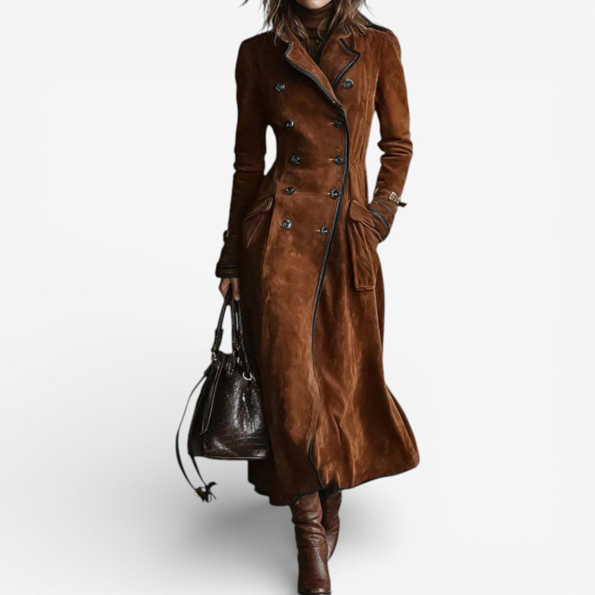 Natalia™ | Trench Vogue in Camoscio