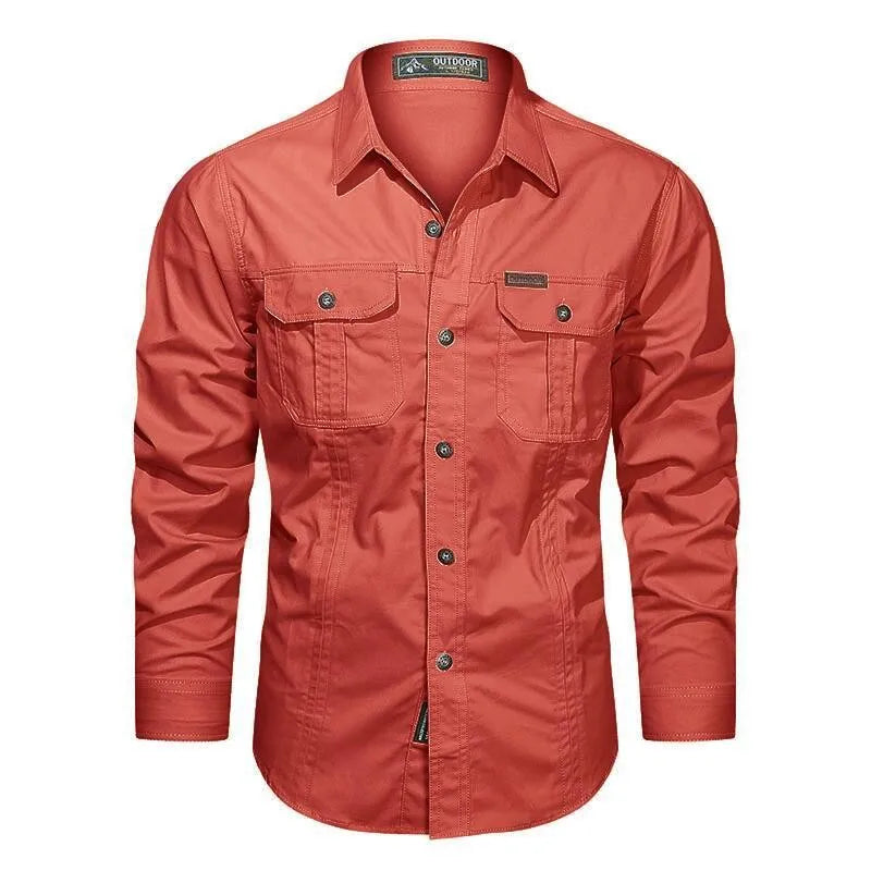 Camicia di cotone a maniche lunghe
