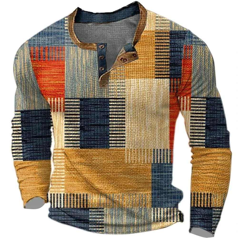 Camicia da uomo colorata a maniche lunghe