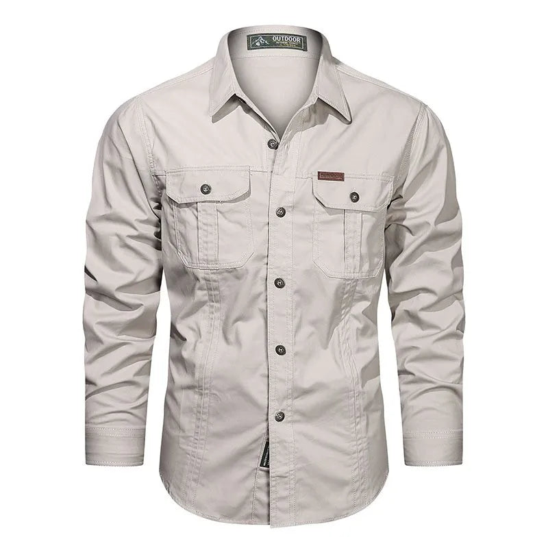 Camicia di cotone a maniche lunghe