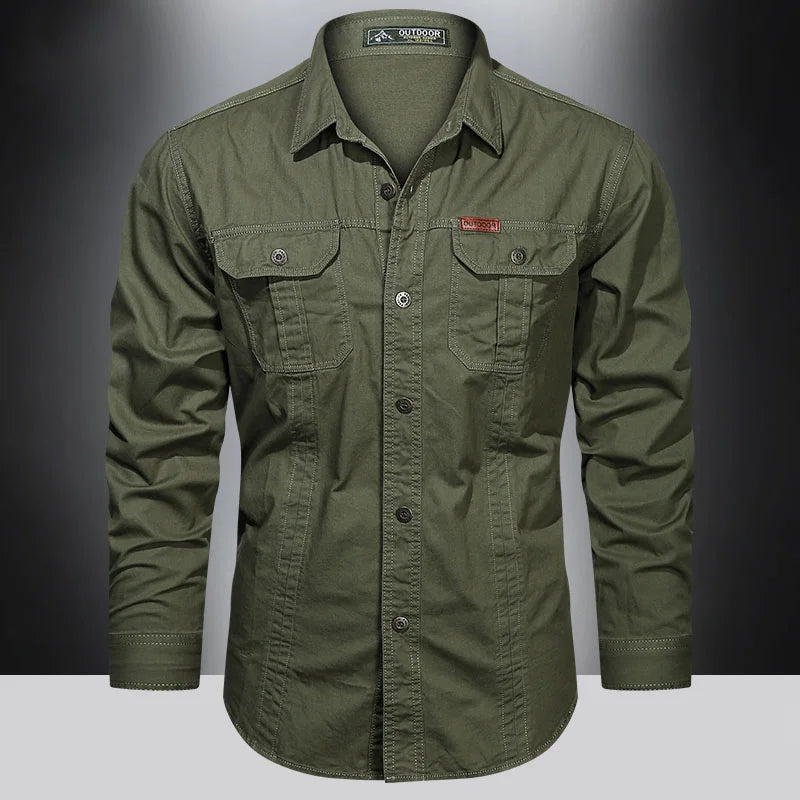 Camicia di cotone a maniche lunghe