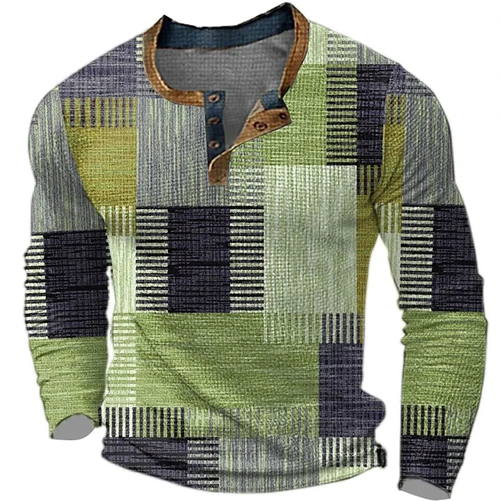 Camicia da uomo colorata a maniche lunghe