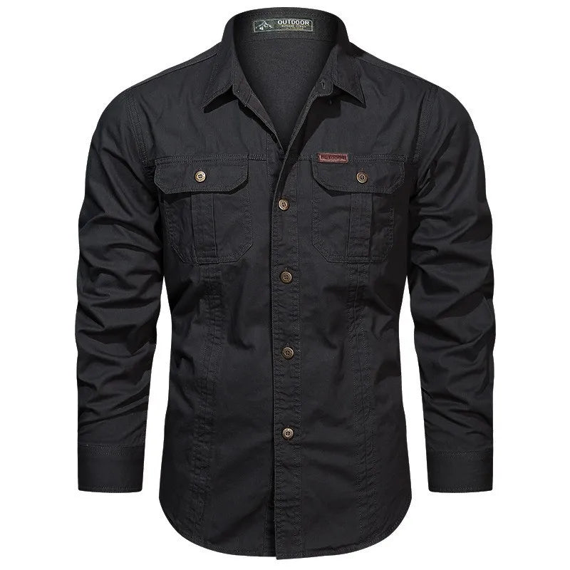 Camicia di cotone a maniche lunghe