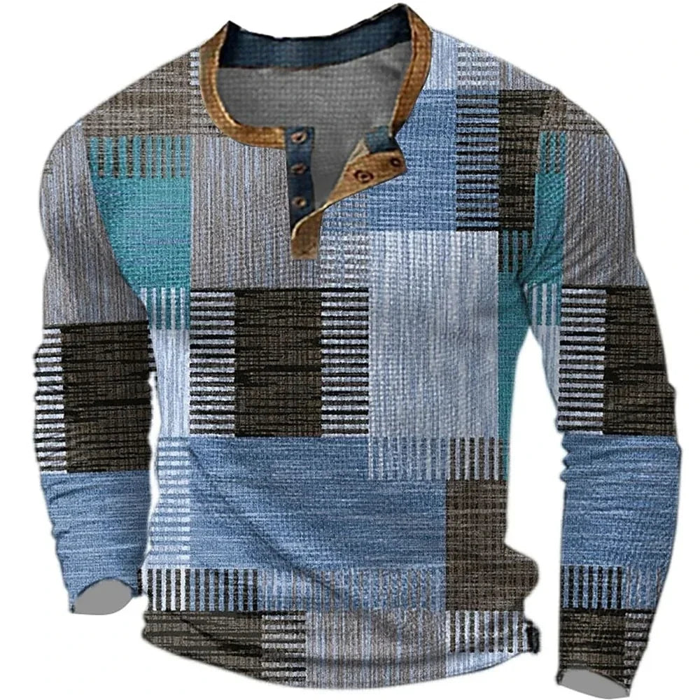 Camicia da uomo colorata a maniche lunghe