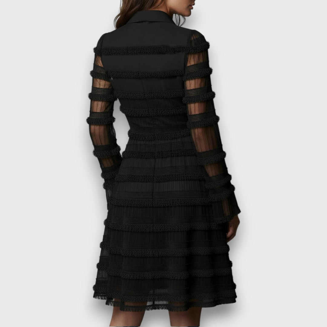 Parisa – Abito midi con frange