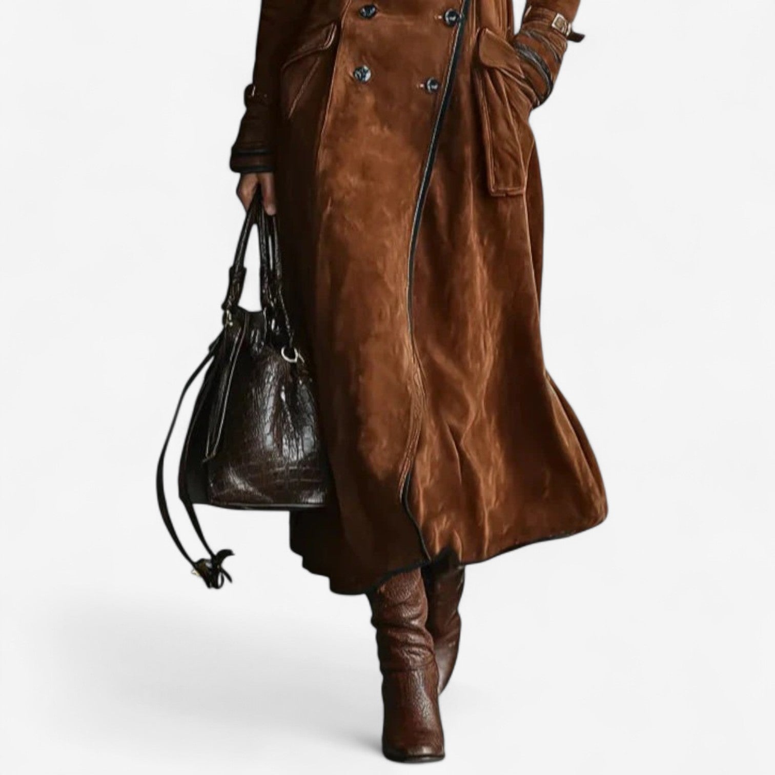 Natalia™ | Trench Vogue in Camoscio