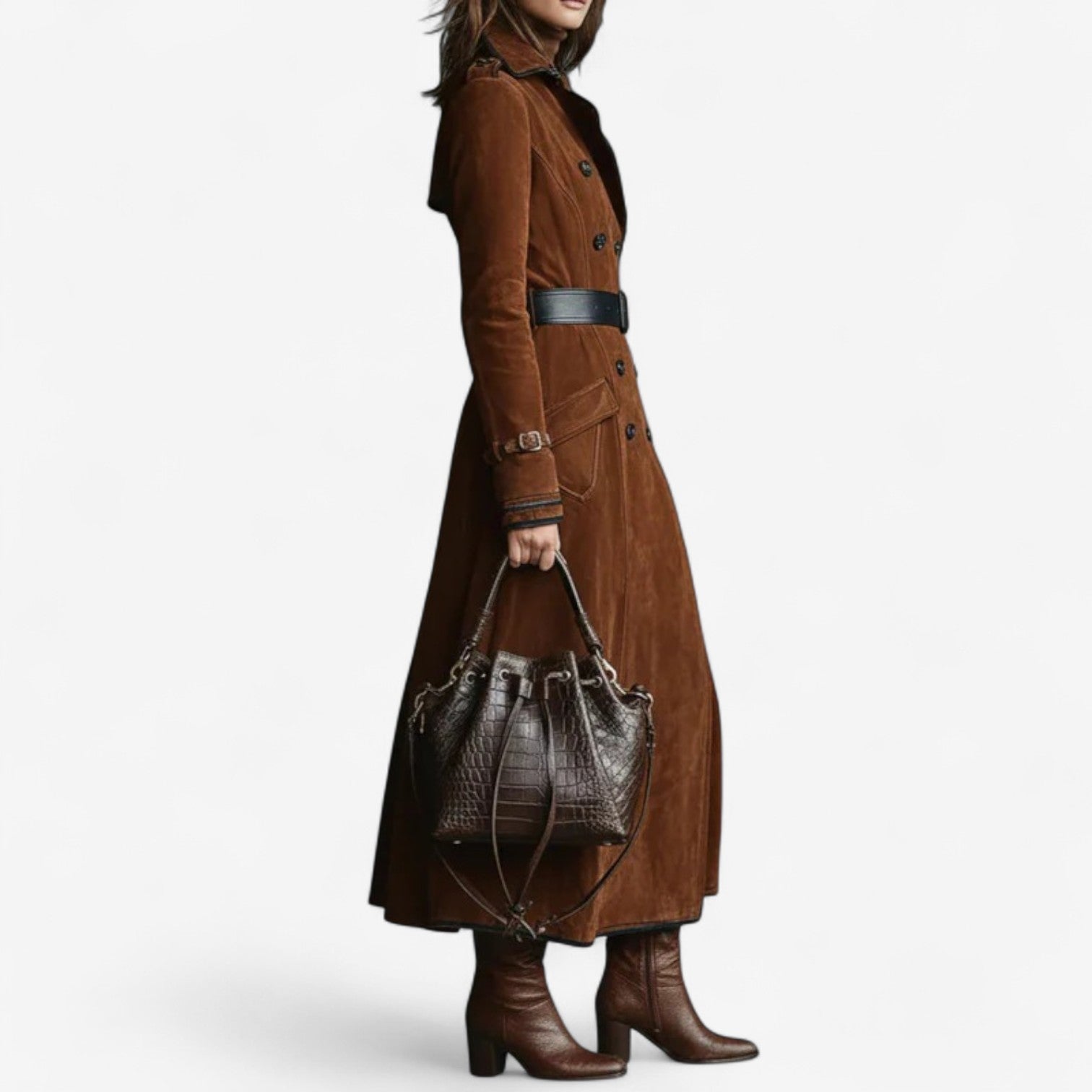 Natalia™ | Trench Vogue in Camoscio