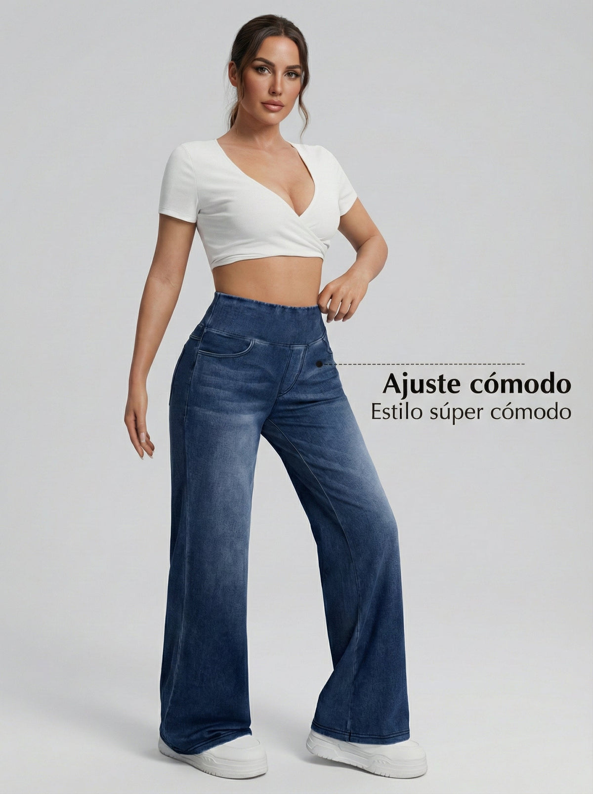 Pantaloni larghi con controllo della pancia.