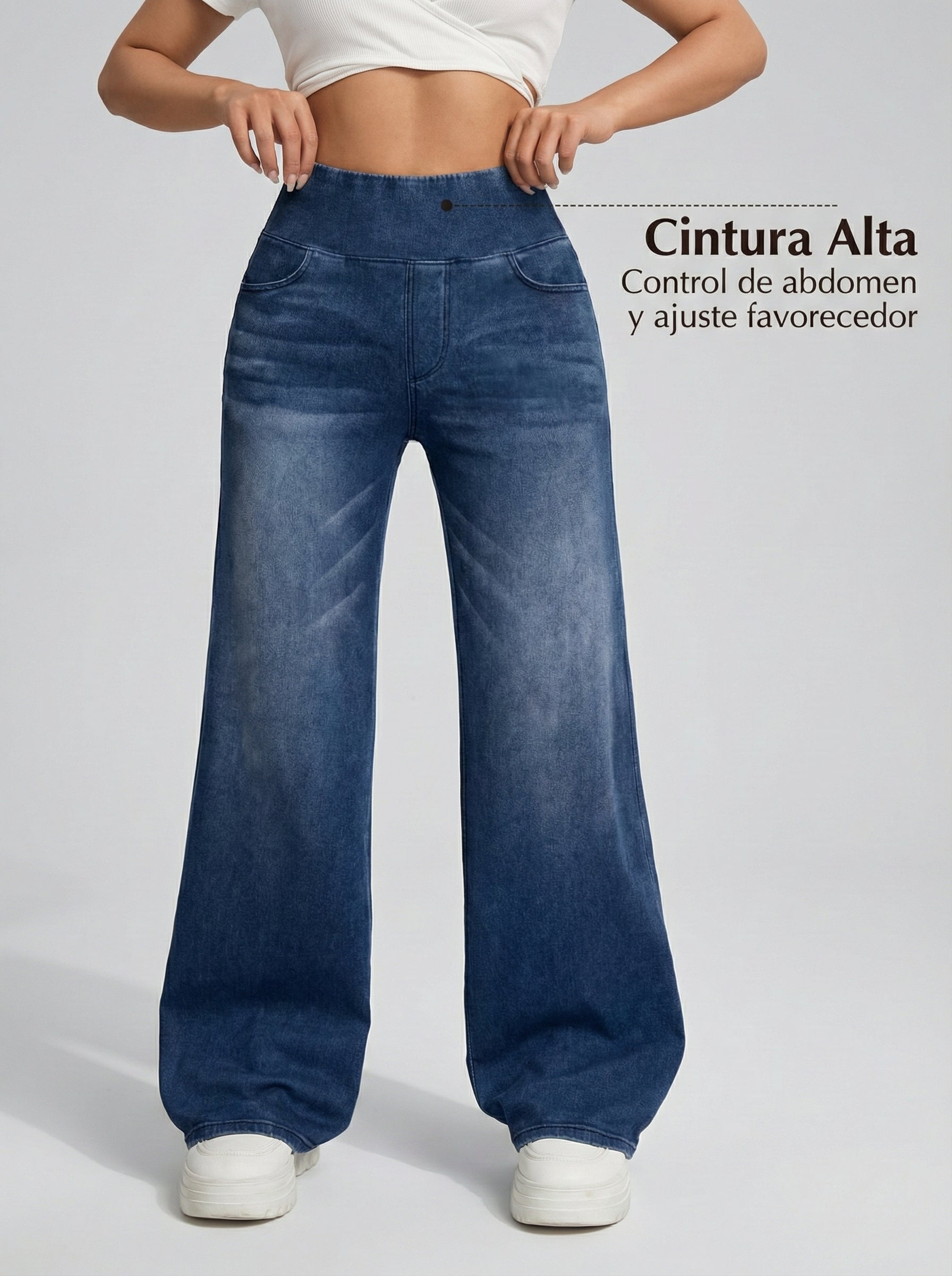 Pantaloni larghi con controllo della pancia.