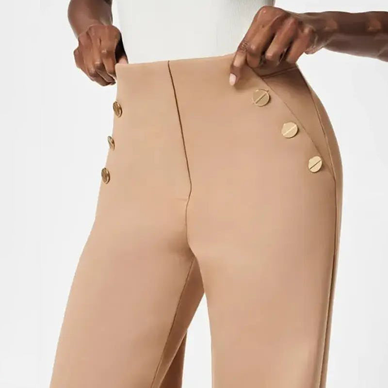 Pantaloni a gamba larga con controllo della pancia