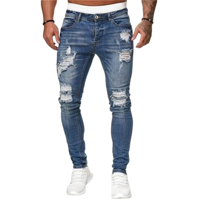 Jeans strappati elasticizzati